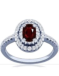 14K White Gold Cushion Cut Ruby Ring With Sidestones (GIA Certificate)