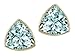 1.50 cttw Genuine Trillion Aquamarine Earring title=
