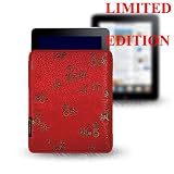 PC MAMA Limited Edition iPad 2 / iPad 3 / New iPad Protective Sleeve Pouch Combines Patent BTM and Bayer Technology - Silk Red Ancient Horse Print