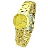 日本未発売モデルSEIKO5 SPORTS セイコーファイブ 自動巻&手巻式レディース腕時計 オールゴールド シャインダイアル SYME46K1