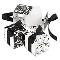 Reversible Wrap Favor Boxes - Black/ White (2")