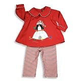 Picture Me - Toddler Girls Long Sleeve Pant Set, Red, White