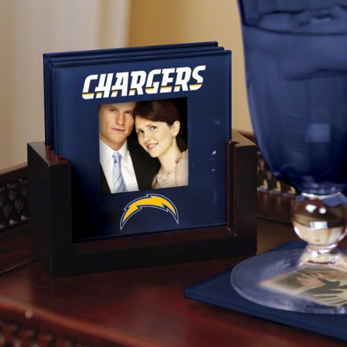 San Diego Chargers Glass Photo Coaster Set