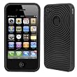 Logotrans Orbit Series - Carcasa de silicona para iPhone 4, color negro