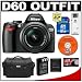 Nikon D60 Digital SLR Camera with 18-55mm AF-S VR Zoom Lens + 16GB SD Card + EN-EL9 Battery + Case + Cameta Bonus Accessory Kit