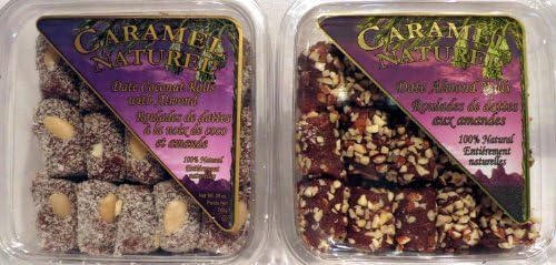 Caramel Naturel Variety Date - Date Almond Rolls And Date Coconut Rolls With Almond by Caramel Naturel