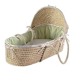 Sage Waffle Moses Basket Sage Waffle Moses Basket