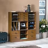 Sauder Project Organizer with Craft Storage in Caramel Birch