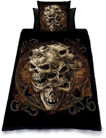 TWISTED SKULLS Duvet and Pillowcase Cover Set Officially Licensed Alchemy Gothic Merchandise