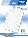 Produkt-Bild: LabelOcean LO-0040-a-70,  4000 Etiketten 32mm rund A4, 70g/qm, geeignet f&uuml;r Inkjetdrucker-, Laserdrucker und Kopierer.