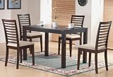 NEW SET OF TWO DARK MOHAGONY CUSHIONED DINING CHAIRS