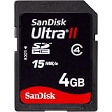 Sandisk Ultra II SDHC 4GB SD Memory Card (SDSDH-4096, BULK Static Pack, No Reader)