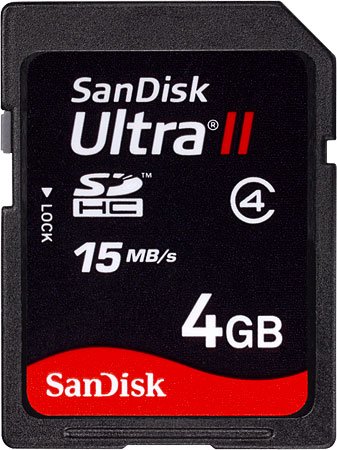 Sandisk Ultra II SDHC 4GB SD Memory Card (SDSDH-4096, BULK Static Pack, No Reader)