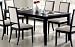 Extendable Dining Table Contemporary Style Distressed Black Finish