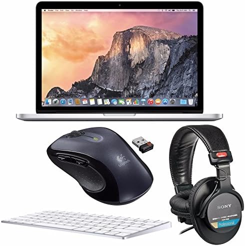 Apple 13.3" MacBook Pro MF839LL/A Notebook Computer with Retina Display + Logitech M510 Wireless Mouse + Apple Magic Keyboard + Sony MDR-7506 Headphone 6AVE Bundle