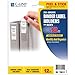 C-Line 70012 Self Adhesive Binder Labels 1/2-Inch x1-5/8-Inch 18PK Clear