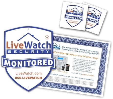 Home Security Yard Sign & Window Sticker Pack - Includes Discount Voucher for a Home Security System!