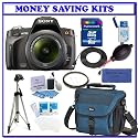 Sony Alpha A230 Digital SLR with 18-55mm Lens DSLR-A230 Transcend 8GB SDHC Secure Digital Memory Card Heavy Duty Pro Series Tripod Lowepro Nova AW Camera Bag Ultramarine Blue Willoughbys 55mm UV Protective Starter Kit