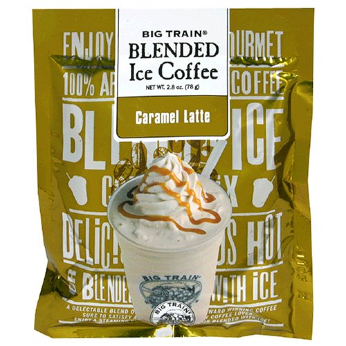 Big Train Caramel Blended Ice Coffee (single serve bag), Pack of 25 2.8-Ounce Units (70-Ounces)