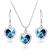 51MVEmFkWjL. AA75  [Flowers Secret (TM)] Swarovski Elements Crystal Heart of the Ocean Titanic Necklace 18 and Earrings 3 piece Set