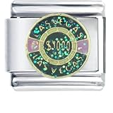 Las Vegas $1000 Chip Italian Charm Bracelet