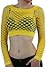 ToBeInStyle Women's Elastic Fishnet Long Sleeve Top