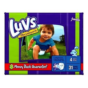 Luvs Ultra Leakguards Diapers, Size 4 31-Count (Pack of 4)