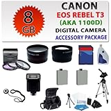 Canon EOS Rebel T3 (1100d) SLR Digital Camera Accessory Package Including 3 ....