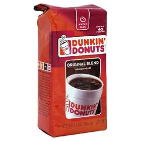 Dunkin' Donuts Whole Bean Coffee, Original Blend, 12-Ounce Bag