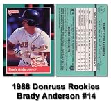 1988 Donruss the Rookies Brady Anderson Rookie Card