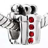 Valentines Day Gifts Pugster Jewelry July Red Birthstone Gift Box 925 Sterling Silver Beads Fits Pandora Charms Bracelet