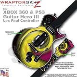 Alecias Swirl 01 Yellow WraptorSkinz Skin fits XBOX 360 & PS3 Guitar Hero III Les Paul Controller (G
