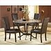 Hillsdale Monaco Round Faux Marble Top Dining Table with 48-Inch Diameter, Matte Espresso