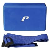 ProSpirit® Yoga Block and Strap Combo - Blue