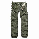 TOOGOO(R) New Casual Men's Pants Military Army Camo Combat Work Trousers Army green 32