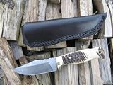 Beautiful Hand Forged Damascus Knife - Custom Made - Designed for Use in the African Bush!