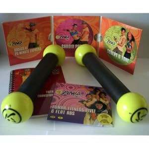 Zumba Fitness DVD Exercise Kit includes toning sticks