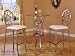 Bar Table with Glass Top Silver Finish