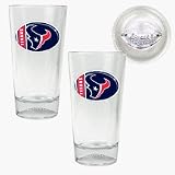 Houston Texans 2 Piece Pint Ale Glass Set with Football Bottom