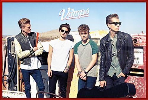 The Vamps - Framed Music Poster / Print (Gas Station) (Size: 36" x 24")
