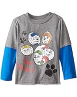 Nickelodeon Boys' Paw Patrol Long Sleeve Two-Fer Pocket Tee