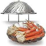 REDKitchen 100% Stainless Steel Vegetable Steamer - Improved Design: 30% Longer Legs & Handle for Safety