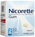 Nicorette Gum, Original, 2 mg, 170 Count Box