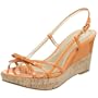 Franco Sarto Women's Baby Wedge Sandal,Light Orange,5.5 M US