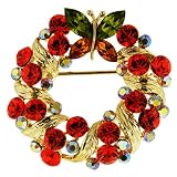 Butterfly Wreath Circle Brocch Animal Flower Pin Brooch