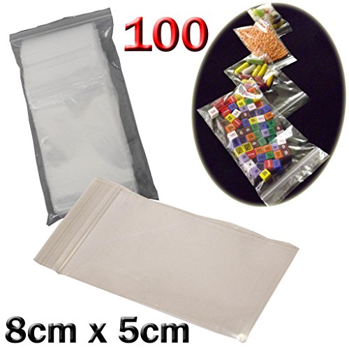 Cheap 100 SMALL RESEALABLE BAGS CLEAR GRIP SELF PRESS SEAL POLYTHENE ZIP LOCK FOOD Buy Food