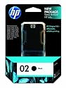 Original HP 02 Black Ink Cartridge in Retail Packaging