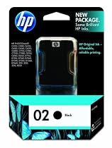 Original HP 02 Black Ink Cartridge in Retail Packaging