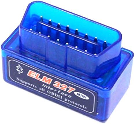 TEQStone Bluetooth OBD2 II ELM 327 V2.1 Mini Car Auto Diagnostic Scanner Tool Code Reader Adpter With LED light Indicator