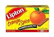 Lipton Flavored Black Tea, Orange & Spice, Tea Bags, 20-Count Boxes (Pack of 6)